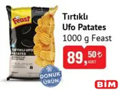FEAST TIRTIKLI UFO DONDURULMUŞ PATATES 1000 G FEAST TIRTIKLI UFO DONDURULMUŞ PATATES 1000 G
